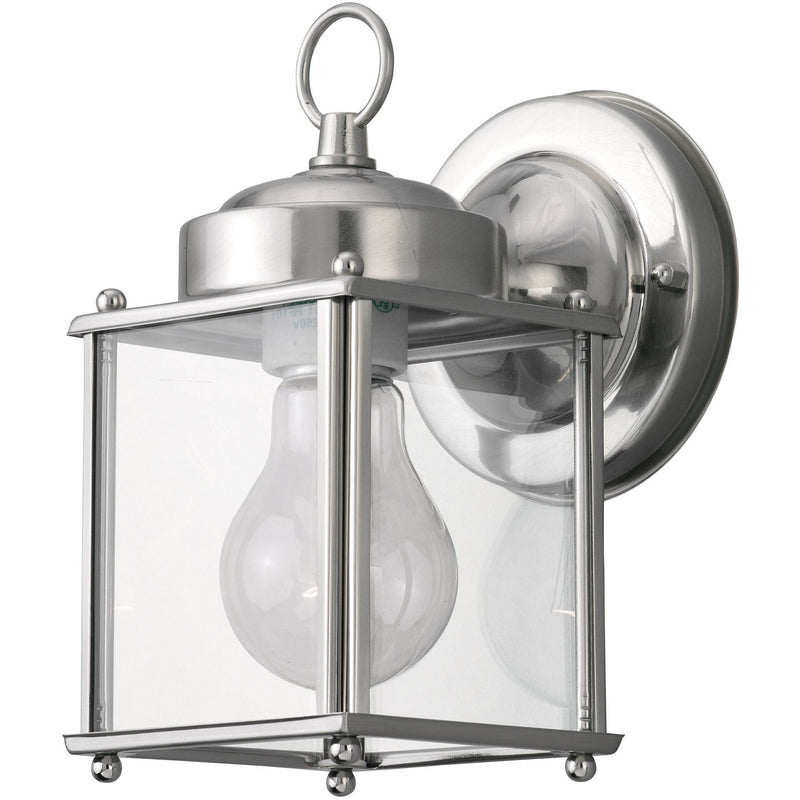 New Castle Wall Lantern (Small) | Clear Brushed Nickel