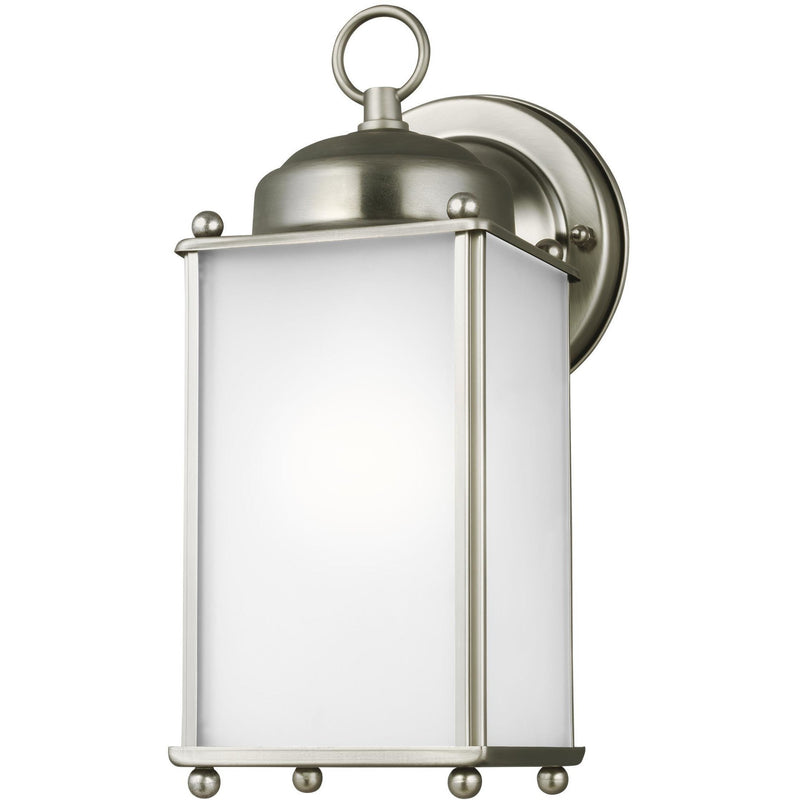 New Castle Wall Lantern (Large) | Opal Brushed Nickel