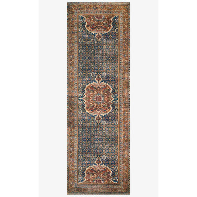 Layla Rug 09 | Cobalt Blue/Spice