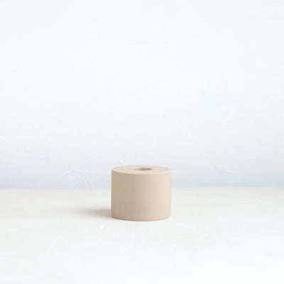 Ceramic Petite Cylinder Taper Holder | Sand