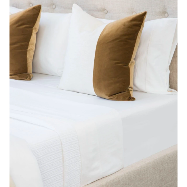 Luxury Organic Bed Sheets | White Sand | Open Box