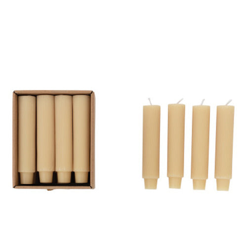 Pleated Taper Candles | Set of 8